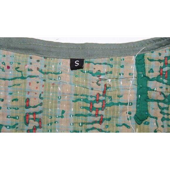 Boho Handmade Cotton Kantha Jacket Short Kimono Quilted Patchwork Boho Women's S - Picture 3 of 7